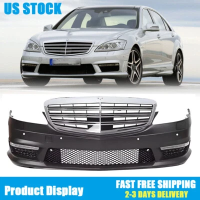 S63/S65 AMG Style Front Bumper W/DRLs for Mercedes Benz S-Class W221 S550 07-13 Foto 1 de 4