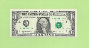 1995 ..UNCIRC $1 F 1955 5377 N .... 1995 $1 F-N BELLA BANCONOTA FRN - Foto 1 di 2