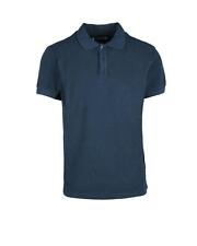 Bikkembergs Men's  Plain Cotton Polo With Button Fastening In Blue