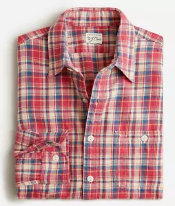 Nuevo con etiquetas $98 Camisa Burlinton a Cuadros Polvorienta Algodón Cáñamo Sarga LS para Hombre Burlinton - Imagen 1 de 6
