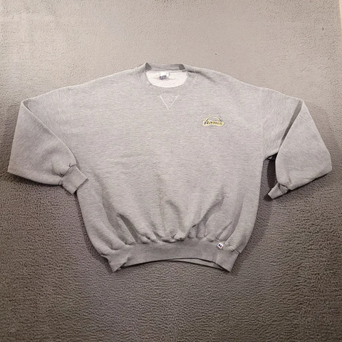 Vintage St Louis Rams Sweatshirt Mens 2XX XXL Gray Russell Athletic Made USA Cover