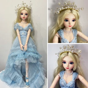 60 cm große BJD Puppe 1/3 Mädchen Kugelgelenk Puppe mit Wechselaugen Perücke Kleidung - Bild 1 von 12