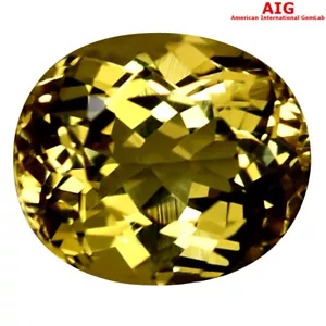 2.08 ct AIG Certified Oval Cut (8 x 7 mm) Orange Yellow Imperial Topaz Stone - Picture 1 of 4