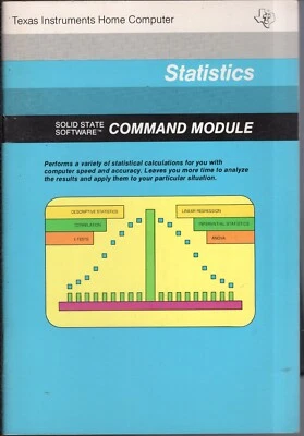 TI-99/4 & 4A Statistics Command Module Manual - Image 1 of 2