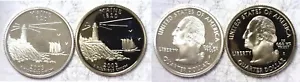 2003-S Maine Statehood Quarter Silver & Clad Proofs 2 Coin Set - Picture 1 of 3