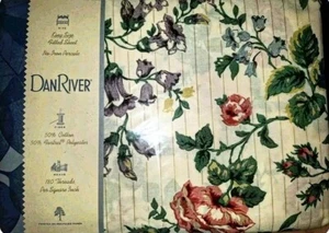 Vtg Dan River CHAMBERLAYNE King Flat Bed Sheet New 108" x 102" - Picture 1 of 2
