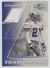 2001 Donruss Classics Deion Sanders Game Used Jersey Dallas Cowboys