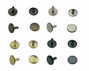 Hohlnieten Doppelkopf 6mm, 7mm, 9mm, 12mm Stahl, Leder, Textilien, Taschen,Stoff - Bild 1 von 5