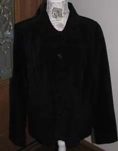 A.M.I. Women's XL Black 100% Leather Suede Western Jacket - Picture 1 of 5