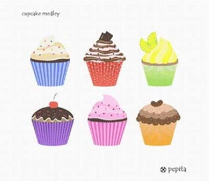 Cupcake Medley Nadelspitzen-Set oder Leinwand - Bild 1 von 2