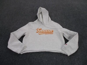 Tennessee Vols Hoodie Sweatshirt Adult M Gray Cropped League Pullover Womens - Picture 1 of 9