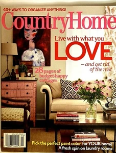COUNTRY HOME Magazine February 2009 Budget Happy Cottages Organize Decorate Cook - Imagen 1 de 2