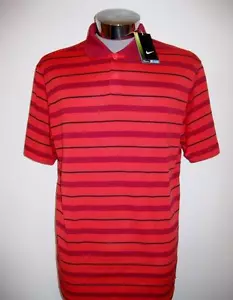 New Men's Dri-Fit Nike Ultra Stripe Golf Polo Shirt Sz L $60 - Picture 1 of 4