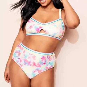 Adore Me Gisele Contour Tie Dye Bikini Size 0X - Picture 1 of 14