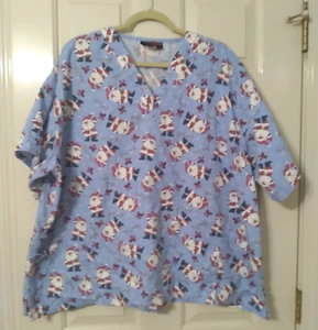Melrose by May-Hill Uniforms Gr. Unisex 3XL Santa Scrub Top V-Ausschnitt - Bild 1 von 6