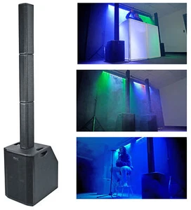 Rockville TITAN ARRAY SYSTEM Pro Powered Column Array Speaker Dual 10" Subwoofer - Picture 1 of 12
