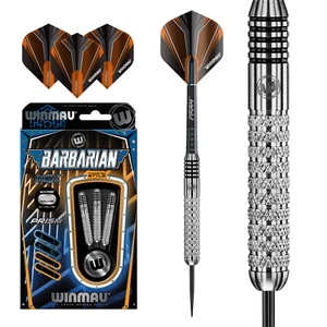 WINMAU BARBARIAN INOX STEEL TUNGSTEN STYLE DARTS SET 20g,22g,24g +FREE WALLET - Picture 1 of 4
