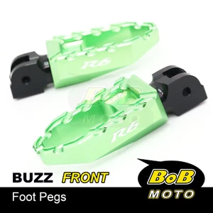 CNC Buzz Anti-slip Front Touring Foot Pegs For Yamaha YZF R6 17-19 18 - Picture 1 of 15