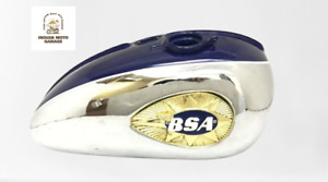 FIT FOR BSA A65 2 GALLON BLUE & CHROME PETROL TANK 1968-1969 with BADGES
