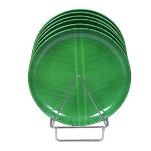 Melamine Round Full Size Kitchen Biryani Plates Set of 6 - Picture 1 of 4