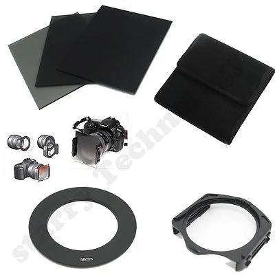 FULL ND2 4 8 filter+ Pouch Case+ 52mm Adapter Ring+Holder for Cokin P Series - Image 1 of 4