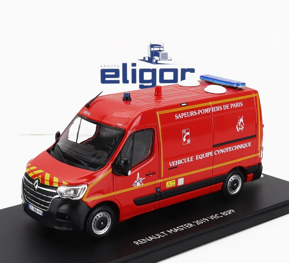 1/43 ELIGOR - RENAULT - MASTER VAN VEC BSPP VEHICULE EQUIPE CYNOTECHNIQUE 118010 - Immagine 1 di 1