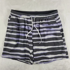 Lululemon Pool Shorts Mens' XL Watercolor Stripe Lined Swim Trunks Beach 7" - Picture 1 of 8
