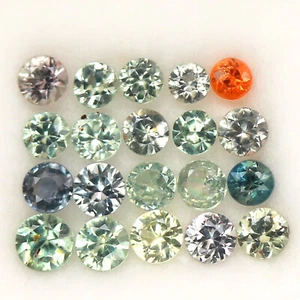 2.68ct.2.5-3.5MM.FANCY COLOR SAPPHIRE NORMAL HEATED DIAMOND CUT RARE - Picture 1 of 2