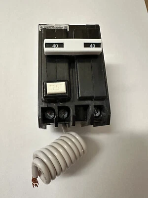 EATON 40 AMP GFCI CIRCUIT BREAKER 120/240 VAC 2 POLE GFTCB240 - Image 1 of 4