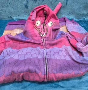 Fortnite Loot Llama Full Zip Hoodie Jacket Full Face Mask Mesh Youth XXL 2XL - Picture 1 of 8
