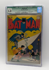 1942 1943 DC COMICS BATMAN #14 (CGC Green Label 3.0) 2nd Penguin Cover