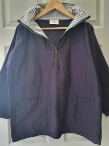 Newlyn Fishermans Smock Navy Blue Size Small 100% Cotton - Picture 1 of 10