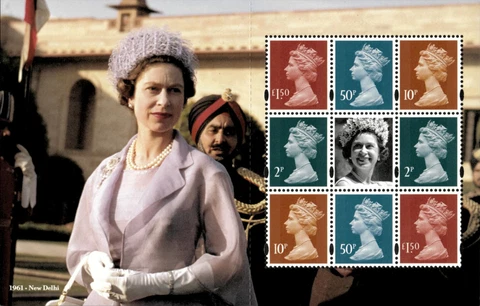 Royal Mail - Her Majesty the Queen Platinum Jubilee, New Delhi - Sheet of 8 MNH Cover