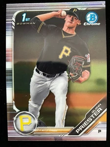 Bowman Chrome Draft 2019 Quinn Priester primer refractor novato #BDC-44 Brewers RC - Imagen 1 de 2