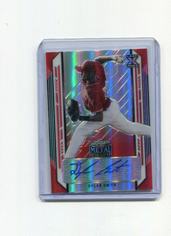 2021 Leaf Metal Draft Red Rainbow Autographs Dylan Smith Rookie Auto 4/5 - Image 1 of 1
