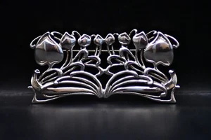 Archibald Knox Designed 'The Planta' Sterling Silver 925 Arts & Crafts Brooch - Picture 1 of 3
