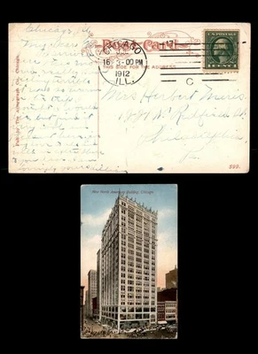Mayfairstamps US 1912 Chicago to Philadelphia PA Tall Building Postcard aau_6671 - Image 1 of 2