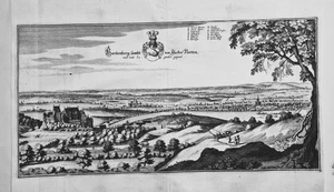 Burg Hardenberg Nörten-Hardenberg  Merian  Kupferstich der Erstausgabe 1654 - Bild 1 von 1