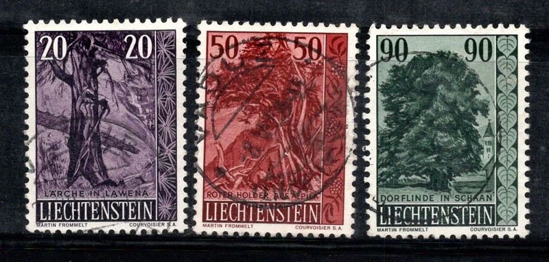 Liechtenstein 1959 Mi. 377-379 Used 100% trees - Image 1 of 1