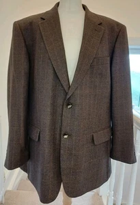 Brook Taverner Tweed Jacket Size 46s Excellent Condition Dark Brown. B286 - Picture 1 of 16
