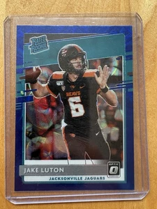2020 Panini Donruss Optic - Rated Rookies Jake Luton #194 Blue Scope Prizm (RC) - Bild 1 von 2