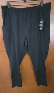 Woman Within schwarze Stretchhose zum Überziehen elastischer Bund Petite 1X 22/24 neu mit Etikett  - Bild 1 von 4