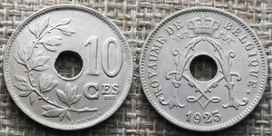 Coin Belgique - 1923 - 10 centimes - Albert Ier - Michaux (FR) (N1997) - Picture 1 of 3