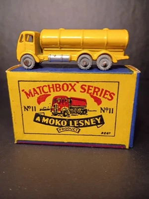 Matchbox #11A Road Tanker Light Yellow 1955 VN/MINT  In Crisp Original B1 Box - image 1 of 4