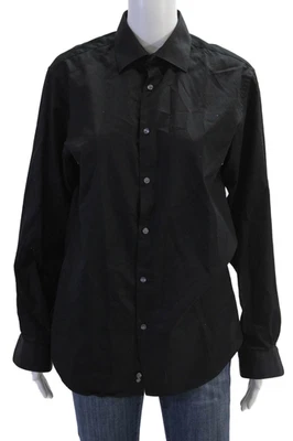 Michael Kors Boys Collared Long Sleeves Button Up Shirt Black Size 20 - Image 1 of 4