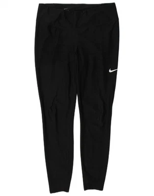 NIKE Womens Dri Fit Leggings UK 14 Large  Black Polyester TK06 - Image 1 of 3