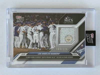 2024 Topps Now Los Angeles Dodgers NLCS Game Used Base Relic /125 #861A - Image 1 of 2