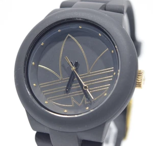[Near Mint] Adidas ADH3013 Quartz Watch Unisex Gold/Black Dial New Battery - Picture 1 of 17