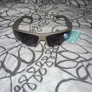 Piranha Sonnenbrille olivgrünes Gestell rauchschwarze Gläser freiliegende Gläser unten - Bild 1 von 3