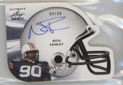 2011 Leaf Ultimate Draft Helmet Die-Cuts /49 Nick Fairley #H-NF1 Rookie Auto RC - Image 1 of 2